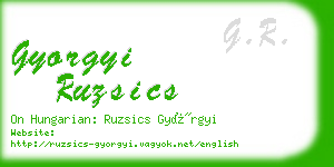 gyorgyi ruzsics business card